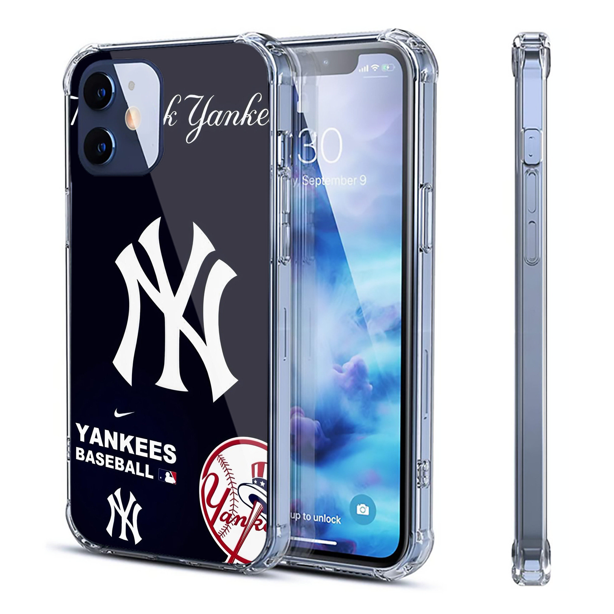 New York Yankees 122 Clear IPhone 12 Case – Soft TPU With UV Print – Enhanced Drop Protection, Precise Fit, Anti-Fingerprint, Customizable Design, Scratch-Resistant, Yellow-Resistant